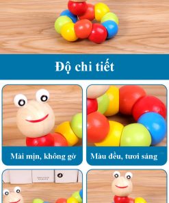 Combo 6 món Montessori bằng gỗ giúp trẻ phát triển tư duy logic và màu sắc