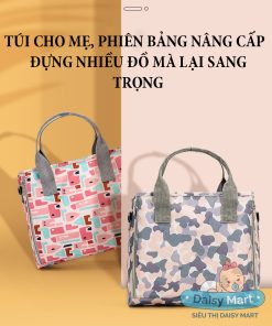 Túi xách đựng bỉm sữa cho mẹ, đã thời trang lại phong cách