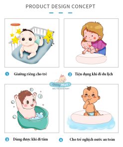 Đệm hơi trẻ sơ sinh, giúp trẻ nằm cạnh bố mẹ mà không lo ảnh hưởng