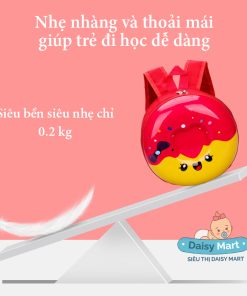 Balo hình tròn chống nước, siêu sinh cho bé đi học mầm non