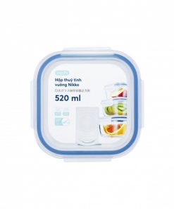 Hộp Thủy Tinh Vuông Kháng Khuẩn Nikko 320ml-520ml-800ml Chính Hãng Inochi