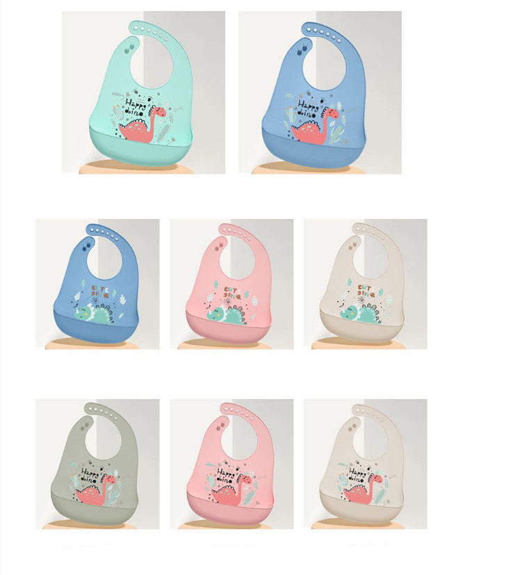 Yếm ăn dặm silicon 3D cao cấp, dễ thương cho bé tập ăn