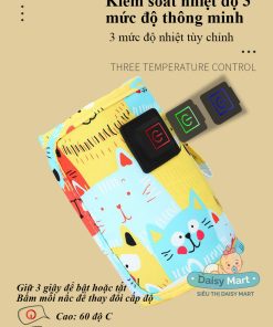 Túi ủ bình sữa, túi giữ nhiệt bình sữa thông minh cổng USB
