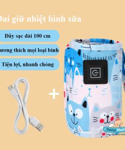 Túi ủ bình sữa, túi giữ nhiệt bình sữa thông minh cổng USB