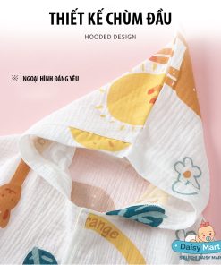 Áo choàng trẻ em siêu dễ thương, đáng yêu 100% cotton