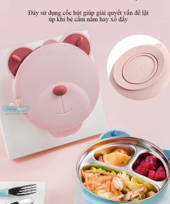Bát ăn dặm giữ nhiệt chống lật đổ