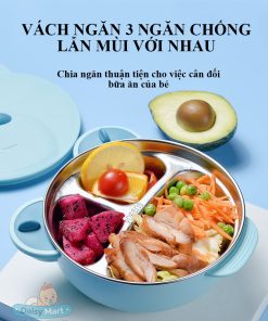 Bát ăn dặm giữ nhiệt chống lật đổ