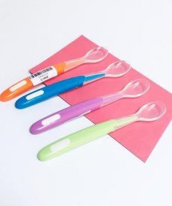 Thìa ăn dặm cho bé silicone cán dài