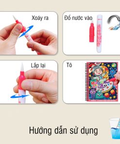 Tranh tô màu nước ma thuật, mua 1 lần dùng vĩnh viễn