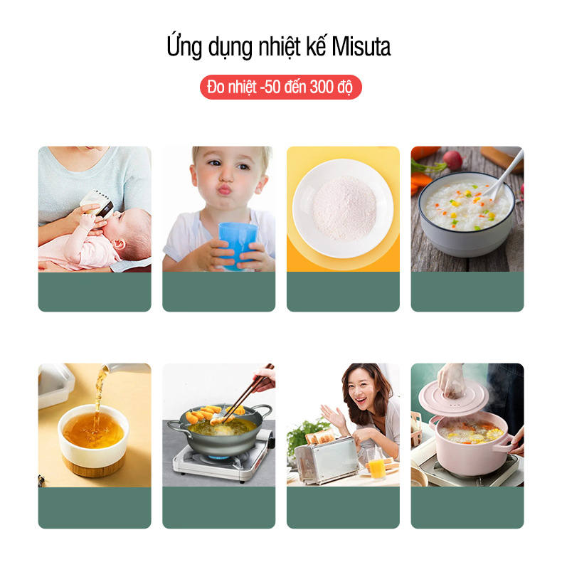 Nhiệt kế đo nước pha sữa, đo nước tắm Misuta