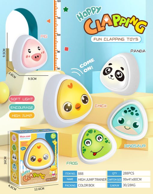 Đồ chơi chạm nhảy tăng chiều cao có đèn và tiếng đọc, đồ chơi cải thiện chiều cao