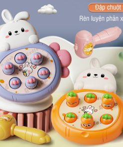 Bộ đồ chơi đập chuột, bộ đồ chơi đập cà rốt không cần pin