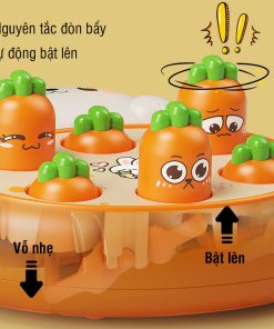 Bộ đồ chơi đập chuột, bộ đồ chơi đập cà rốt không cần pin