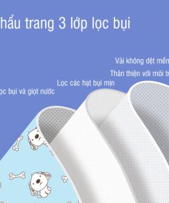 Khẩu trang 3D cho trẻ em bộ 10 cái