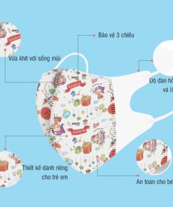 Khẩu trang 3D cho trẻ em bộ 10 cái