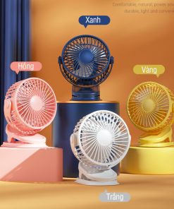 Quạt kẹp tích điện cầm tay công suất lớn 4000mah, thời gian dài, quạt to nhưng không ồn