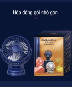 Quạt kẹp tích điện cầm tay công suất lớn 4000mah, thời gian dài, quạt to nhưng không ồn