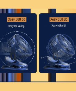 Quạt kẹp tích điện cầm tay công suất lớn 4000mah, thời gian dài, quạt to nhưng không ồn