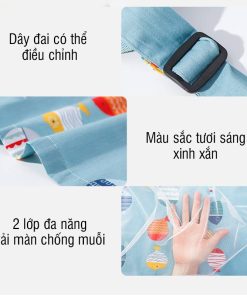 Khăn che cho con bú 2 lớp, khăn choàng cho bé bú
