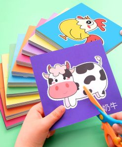 Đồ chơi cắt giấy 200 hình, đồ chơi dán theo hình