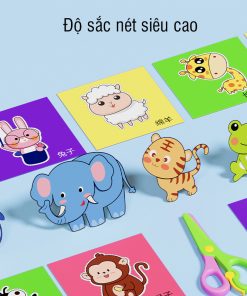 Đồ chơi cắt giấy 200 hình, đồ chơi dán theo hình
