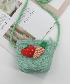 Túi cói đeo chéo- túi xách đeo chéo thời trang phong cách vintage cho bé gái thời hiện đại