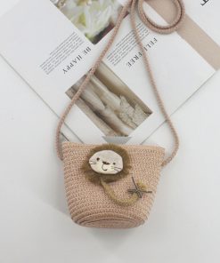 Túi cói đeo chéo- túi xách đeo chéo thời trang phong cách vintage cho bé gái thời hiện đại