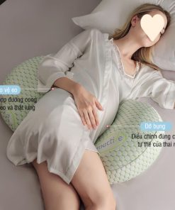 Gối bầu cánh tiên sợi tre cho mẹ bầu, loại cao cấp