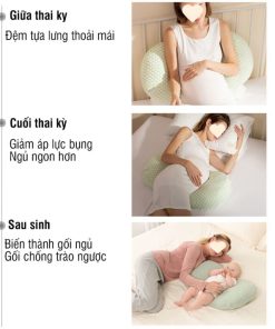 Gối bầu cánh tiên sợi tre cho mẹ bầu, loại cao cấp