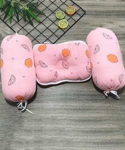 Gối chặn kèm gối lõm cho trẻ sơ sinh sợi tre Wooji