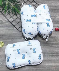 Gối chặn kèm gối lõm cho trẻ sơ sinh sợi tre Wooji