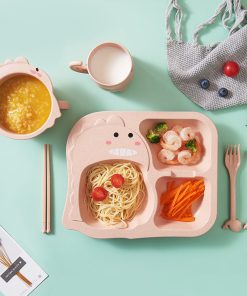 Bộ dụng cụ khay ăn dặm lúa mạch 6 món