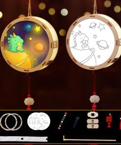 Đồ chơi trung thu - đèn lồng trung thu gỗ tự tô