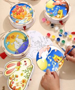 Đồ chơi trung thu - đèn lồng trung thu gỗ tự tô