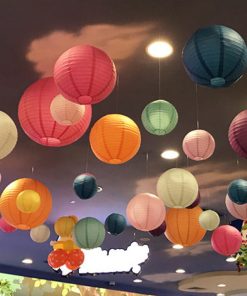 Đèn lồng vải trang trí hình tròn size 20cm