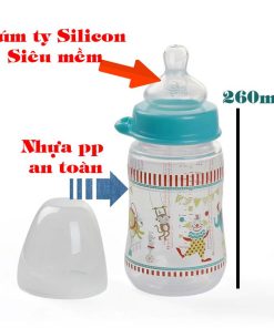 Bình sữa NIP 260ml dành cho trẻ lưỡi dài