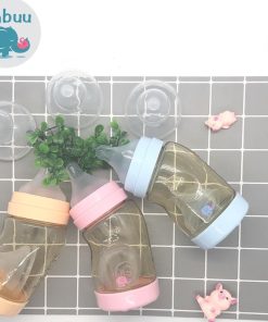 Bình sữa cổ nghiêng Babuu 160ml - 260ml tặng kèm núm ti