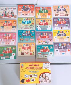 Thẻ học thông minh song ngữ, thẻ flash card, Glenn Doman 15- 18 chủ đề 12x16cm cho trẻ em