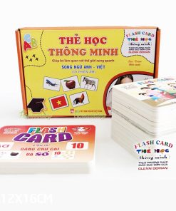 Thẻ học thông minh song ngữ, thẻ flash card, Glenn Doman 15- 18 chủ đề 12x16cm cho trẻ em