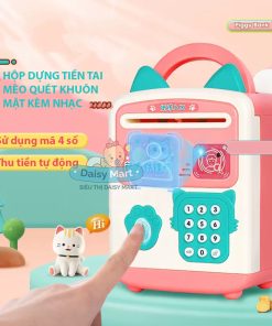 Két sắt đồ chơi mini đựng tiền quét khuôn mặt