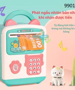 Két sắt đồ chơi mini đựng tiền quét khuôn mặt