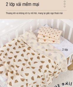 Chăn hè 2 lớp muslin siêu mềm, siêu thoáng cho trẻ em 105x110cm