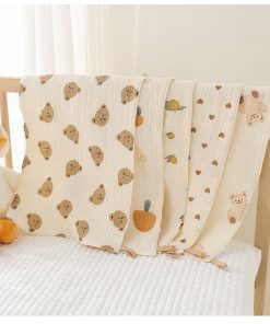 Chăn hè 2 lớp muslin siêu mềm, siêu thoáng cho trẻ em 105x110cm