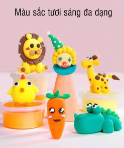 Đất nặn bột mì 12 màu cho trẻ em, đất nặn an toàn, đất sét không phẩm màu