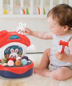 Bộ đồ chơi đập chuột thỏ có đèn và nhạc, nhiều chế độ Happy Hamster