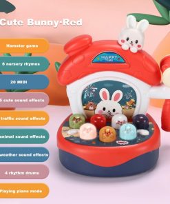 Bộ đồ chơi đập chuột thỏ có đèn và nhạc, nhiều chế độ Happy Hamster
