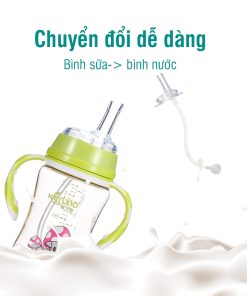 Ống tập hút chống sặc gắn vào bình sữa cổ rộng