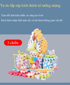 Bộ đồ chơi lắp ghép bánh răng, bộ đồ chơi lego chuyển động