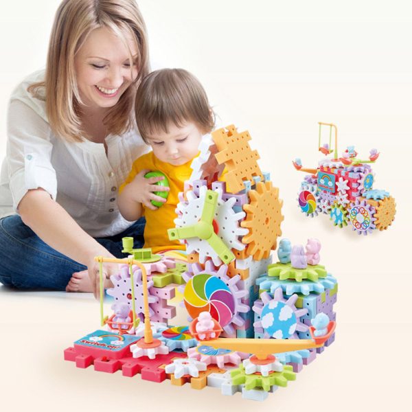 Bộ đồ chơi lắp ghép bánh răng, bộ đồ chơi lego chuyển động