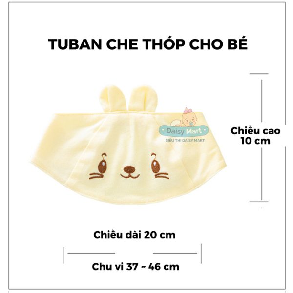 Tuban che thóp, băng đô che thóp cho bé từ 3-24 tháng